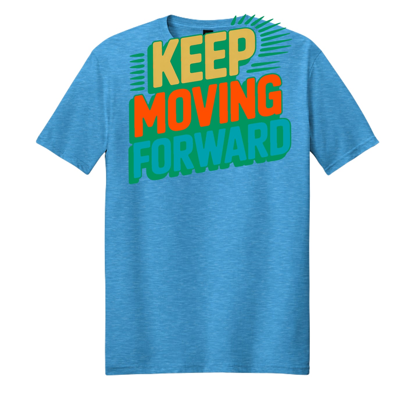 Heathered Bright Turquoise - DM108 - FRONT